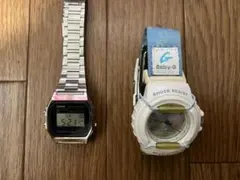 ジャンクCASIO腕時計2本セット A158W Baby-G