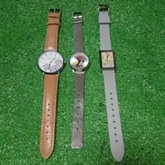 ミッキー プーさん ディズニー時計 3点ジャンク