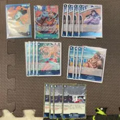 【最新弾】蒼海の七傑ワンピースカードデッキ青ジンベイ青黄ハンコックパーツ