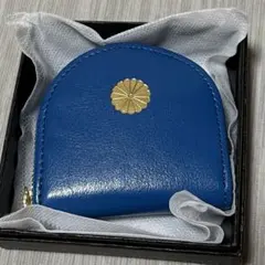 皇居 小銭入れ コインケース 牛革 青 - メルカリ