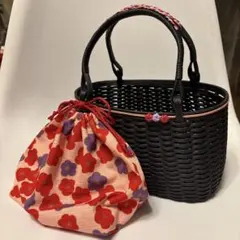 クラフトバンドのかごバッグ　浴衣