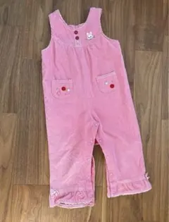 ミキハウス MIKIHOUSE 90cmうさこ　コーデュロイオーバーオール刺繍