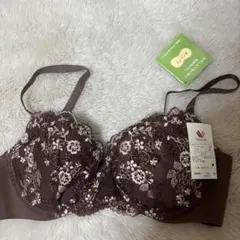 Wacoal ブラジャー C70 花柄レース ブラウン