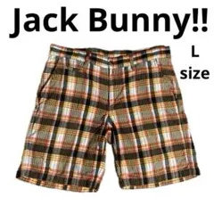 Jack Bunny ジャックバニー　ハーフパンツ　ゴルフパンツ　チェック柄　Lのサムネイル