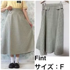 Fint❤️バックリボンチェック柄ロングスカート　フィントのサムネイル