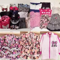 子供服 女の子 夏服 冬服 浴衣 ジャージ まとめ売り 24点セット