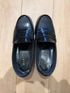 【 HARUTA】 黒 レザー ローファー 24cm EEE