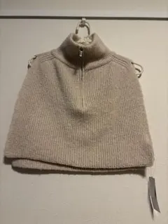 【ロペピクニック】ラメ入りニットショート丈ベスト レディースフリー ホワイト 白