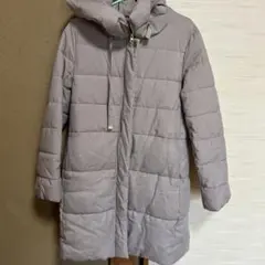 グレー キルティング ダウンジャケット