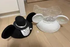 ミッキー＆ミニー タキシード&ウェディングドレスセット ディズニー イヤーハット