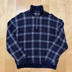 パーリーゲイツ PEARLY GATES ハーフジップスウェット日本製 チェック