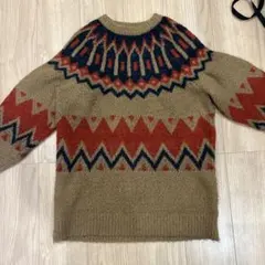 NIKO AND... 幾何学模様 長袖セーター　今週末までで消します