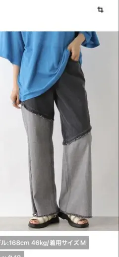 切り替えデニムパンツ　レプシィム