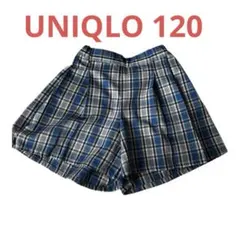 UNIQLO チェック柄プリーツキュロット120