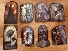 スタンドグラス デザイン 防水ステッカー シール まとめ売り 8枚セット