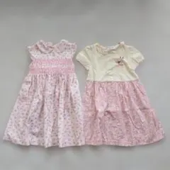 ローラアシュレイ　ショパン　半袖ワンピース　2点セット　100　ピンクのサムネイル