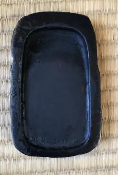 ⭕️赤間硯　共蓋付き　研堂作　梅花彫刻硯　美品　墨持ちが良い　硯 ⭕️赤間硯 共蓋付き 研堂作 梅花彫刻硯 美品 墨持ちが