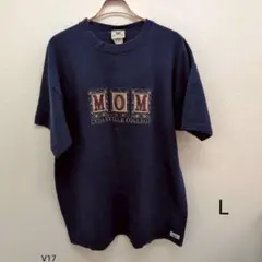 90年代 USA製 ヴィンテージ　古着　Tシャツ【L】ネイビー 紺