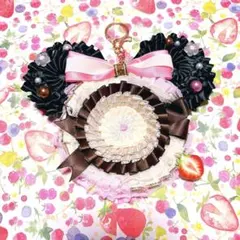 痛ロゼット　ロゼット　缶バッジ　オタ活　推し活グッズ　痛ば　手縫い　ピンク　白