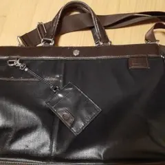 TAKEO KIKUCHI ビジネスバッグ ブラック レザー