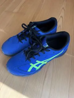 ASICS スニーカー 青/緑　23