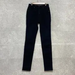 GU(64)ストレッチスリムジーンズ＊スキニー＊ジーパン＊細身＊デニムパンツ＊黒
