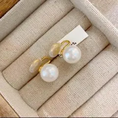 イヤリング　一粒パール　痛くない　フォーマル　結婚式 入学式 入園式