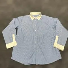 Dazy Mサイズ 青と白のストライプ長袖シャツ