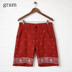 glamb バンダナ柄 ショートパンツ 3 オレンジ 総柄 美品のサムネイル