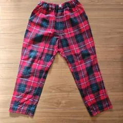 ブリーズ 長ズボン 140 赤 チェック クリスマス タータンチェック