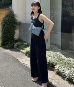 kasutane カットアウトシャーリングサロペット