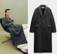 ZARA　ZW COLLECTION 100%ウールコート　XS-Sサイズ