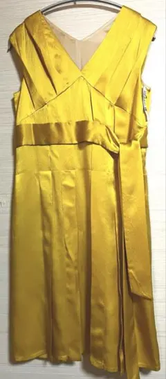 TOMORROWLAND ワンピース シルク イエロー 38 上品 きれいめ
