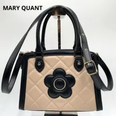 【美品】 マリークヮント キルティング 2WAY ハンド ショルダー バッグ 花