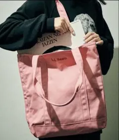 L.L.Bean record tote bag Pale Pink