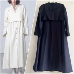 最終価格エブール ebure ボリュームスリーブ マキシ丈 ロング