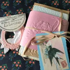 03 淡色エンボスペーパーセット　ジャンクジャーナル素材　ティムホルツ