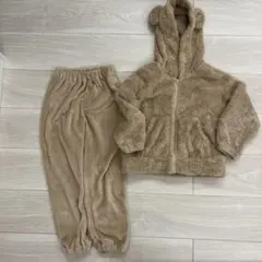 GU フリースパジャマ 140サイズ ベージュ
