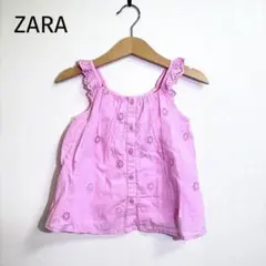 ZARAザラキッズ 子供服 キッズ服　花柄刺繍　子供春夏　オシャレ着　ピンク