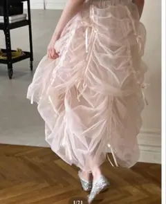 treat urself バレエリボンスカート(pink)
