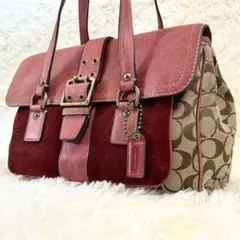 COACH バッグ bag Signature Suede 7065 y2k