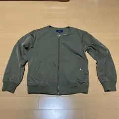 シップス SHIPS ノーカラー MA-1 ジャケット カーキ36 約S