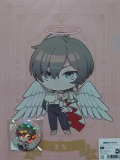 DMMスクラッチ ミルグラム Angel クリアファイル 缶バッジ ハルカ