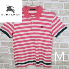 BURBERRY　ブラックレーベル　ポロシャツ　Ｍ　ボーダー