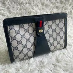 オールドグッチ GGスプリーム レザー クラッチバッグ