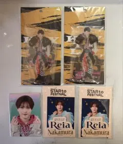 中村嶺亜 アクスタ、プロフィールカード、スタフェスステッカー