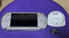 PSP-3000 シルバー 本体 4GBメモリカード FFソフト付 動作確認済
