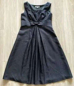 THEORIA ノースリーブ黒ワンピース 9AR