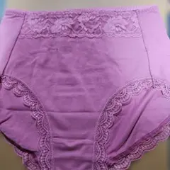 レース付きショーツ 紫・紺色 セット