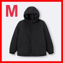 【新品未使用】GU ウォームパデッドパーカ Mサイズ ブラック ダウンジャケット